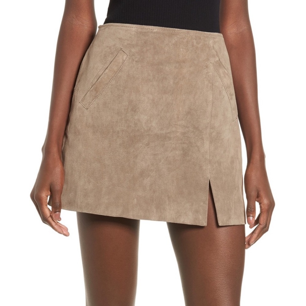 BlankNYC mini suede skirt